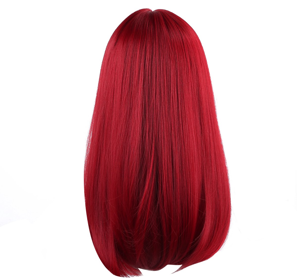 Dames Spruik Rood Kort Haar met Pony 47cm Synthetisch Hittebestendig