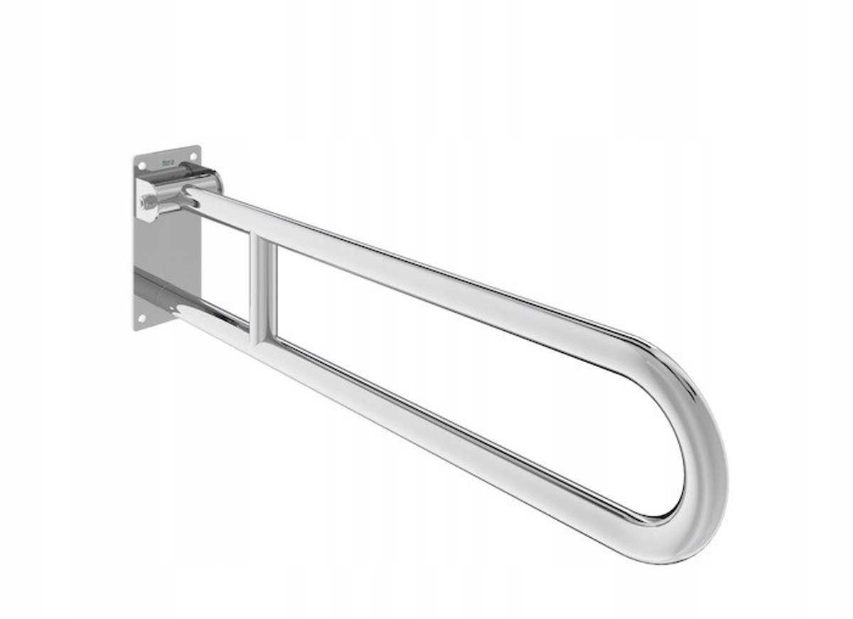 Roca Access Comfort Opklapbare Douchebeugel 800mm RVS Wit