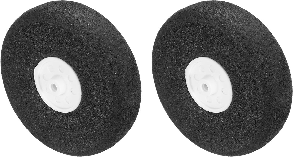 RC vliegtuigwielen 2,3 inch OD x 0,66 inch T vliegtuig sponswielen schuimwiel vervanging voor DIY RC modelvliegtuig 2 stuks