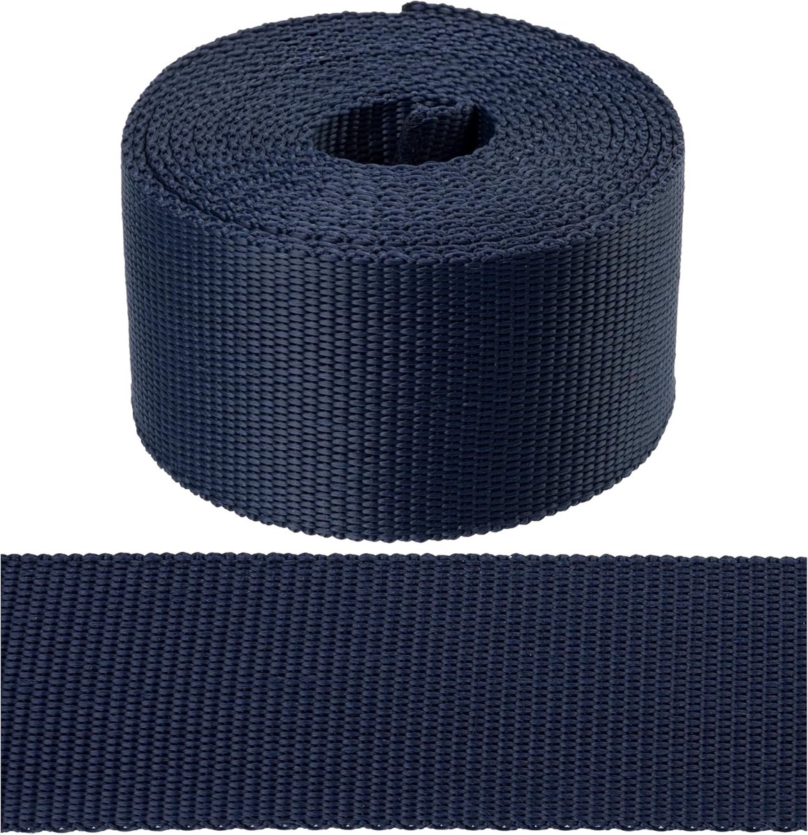 - Polyamide band, kleur donkerblauw, 3 meter | breedte 50 mm | voor naaien, bevestigen, klussen, DIY