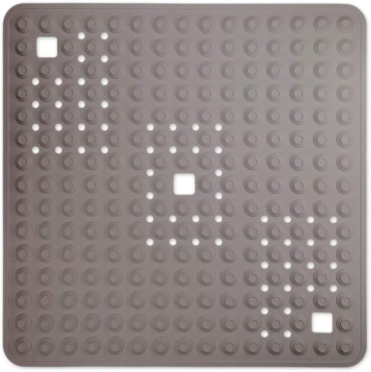 Beige/vierkant: 60x60 cm - zeer anti-slip & zeer robuust - anti-slip mat voor douche of bad - wasbaar op 60°C