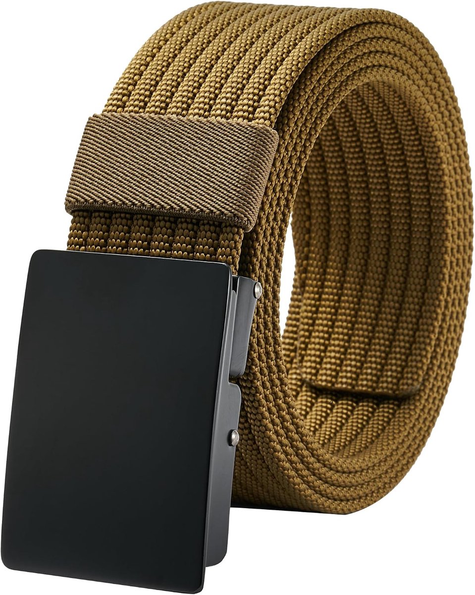 Riem voor heren met metalen gesp, werkriem, verstelbare tactische militaire stoffen riem, 130 cm