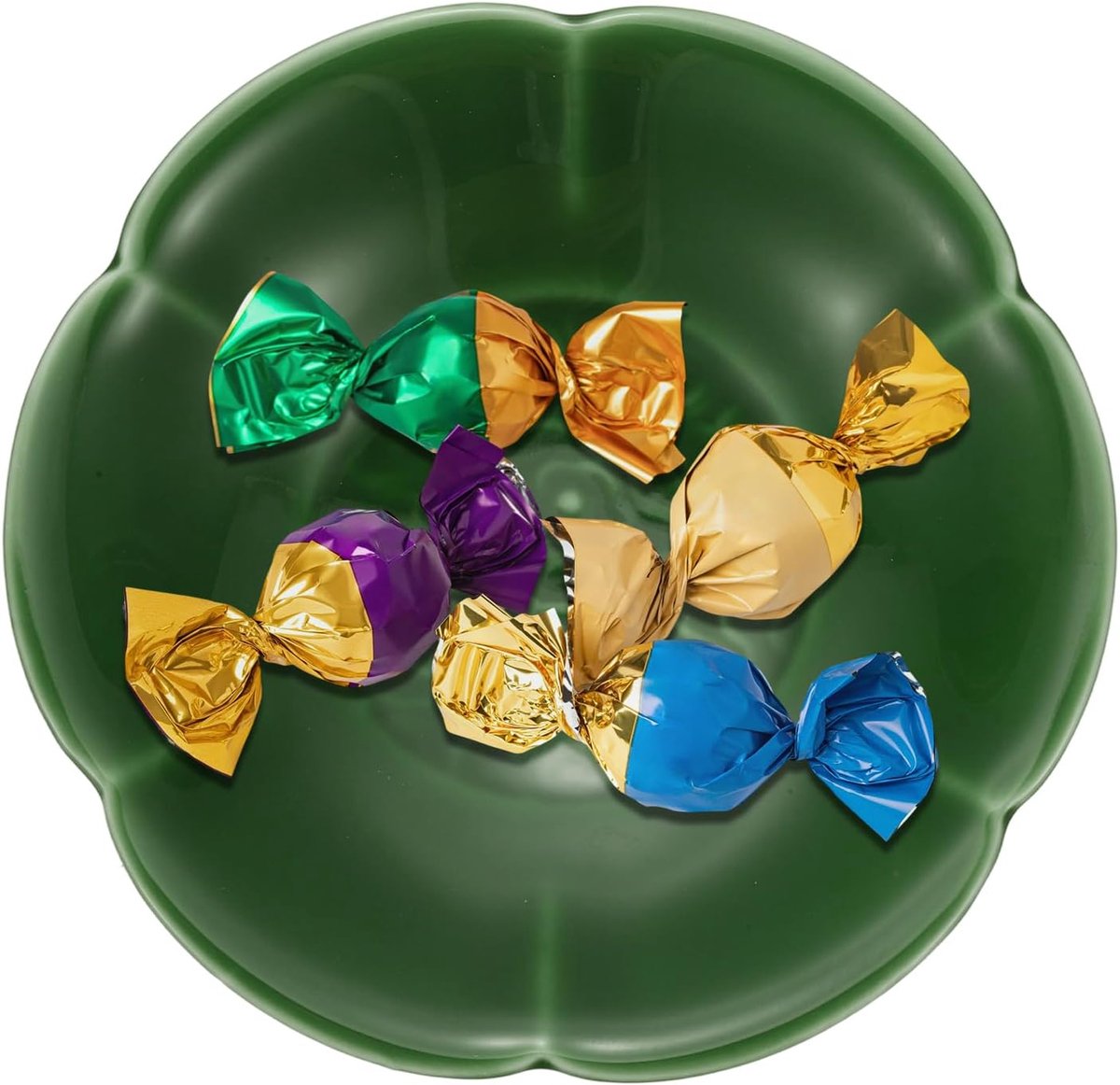 Porseleinen serveerbord 11,6 cm kleine keramische snoepplaat met wolkenpatroon bloemvorm decoratieve kom voor bruiloftsfeest huishouden woonkamer snoep snack bord groen