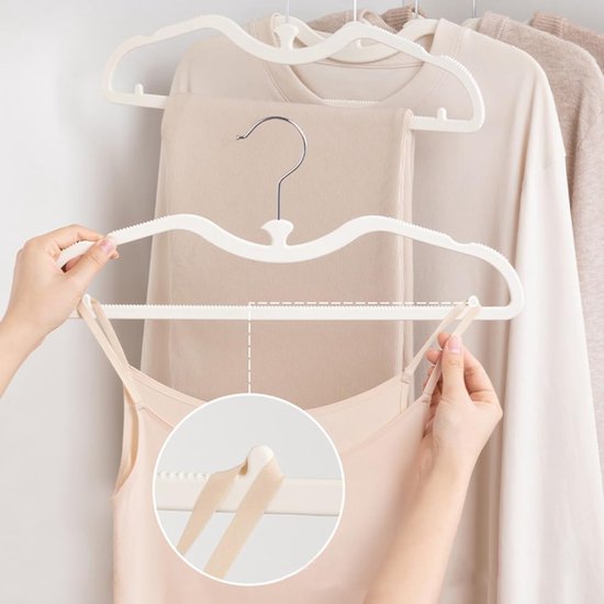 Set van 10 kleerhangers, korte nekhangers voor kleding, ultraslanke korte nekhanger met 360 draaibare haak, antislip kleerhangers voor volwassenen, kledinghangers, — afbeelding 4