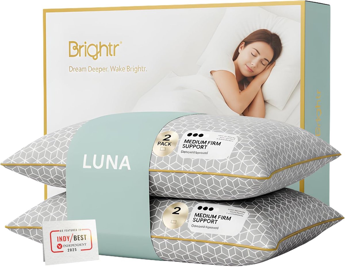 Memory Foam Kussen 2-Pack - Verstelbare Hoogte - Aanbevolen door Osteopaten - Vermindert Nek- en Schouderpijn - SnelShoppen