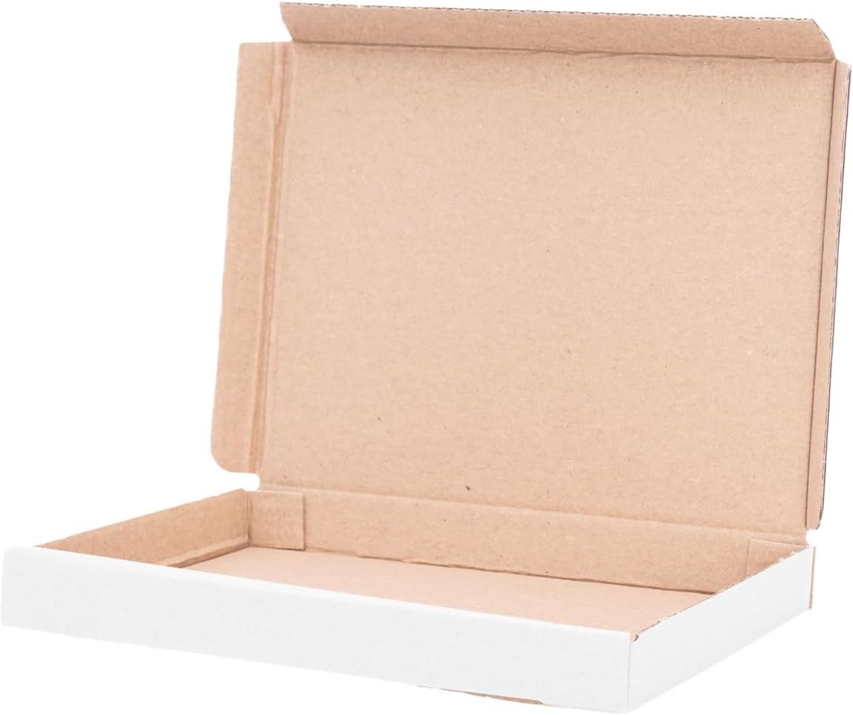 Verpacking grootbriefdozen 165 x 125 x 20 mm wit [maat en aantal selecteerbaar] DIN A6 GB-0 grootbrief vouwdoos kalenderverpakking 50 stuks
