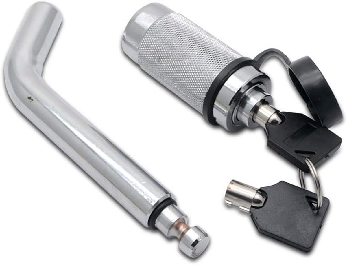 5/8" vergrendelbare trekhaakpin en afdekking vrachtwagenaanhangwagenontvanger veiligheidstrekhaak + 2 sleutels - boot/aanhangwagen/caravan/4x4/hitch/camper