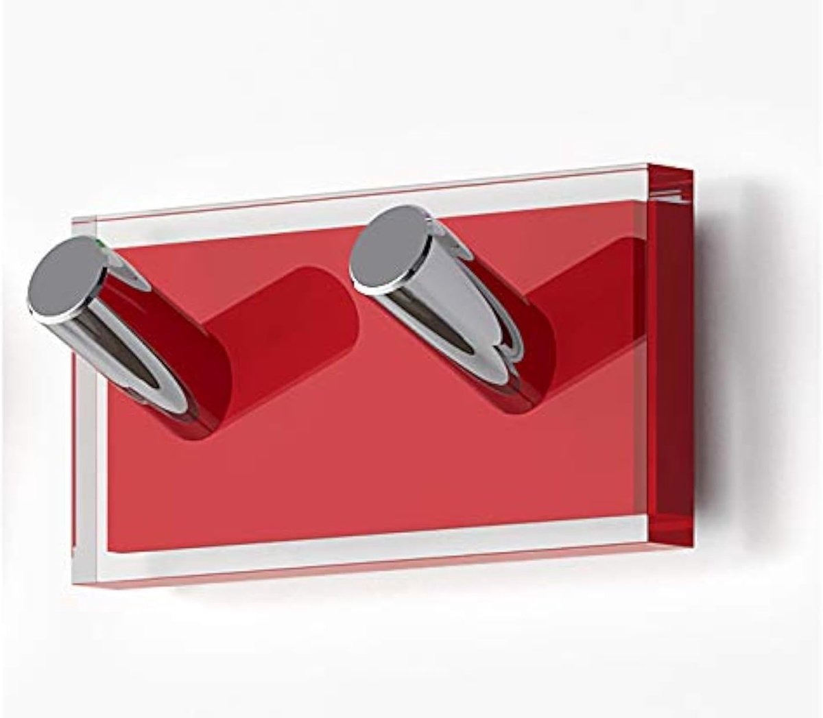Regenboog Hanger, Thermoplastische harsen, Helder Rood, Dubbel
