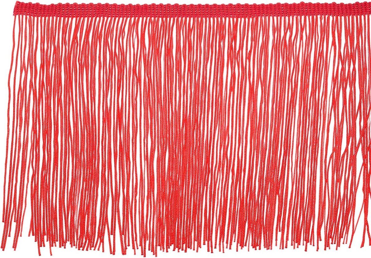 10 Yards 6 Inch Fringe Trim Kwastje Naaien Trim, Polyester Chainette voor DIY Craft Kleding Accessoires Latijnse Trouwjurk Lamp Schaduw Decoratie, Rood