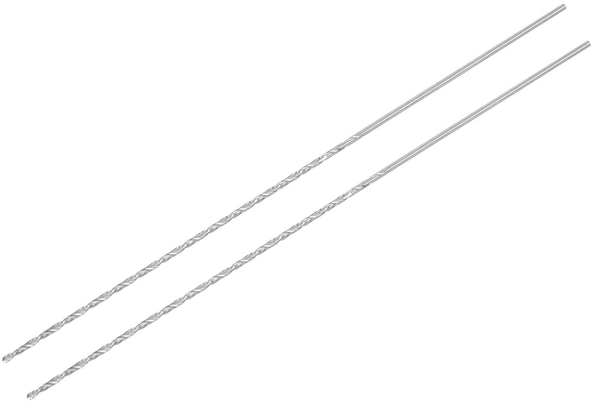 Sourcing map 2 stuks HSS (snelstaal) extra lange twist boor 1,5 mm boordiameter 160 mm lengte