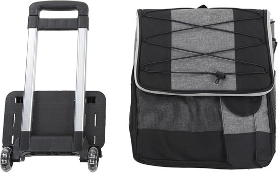 Koeltas op wielen - Grote trolley - Buitenactiviteiten opslag - Waterdicht en lekvrij - 35 liter capaciteit - Grijs — afbeelding 4