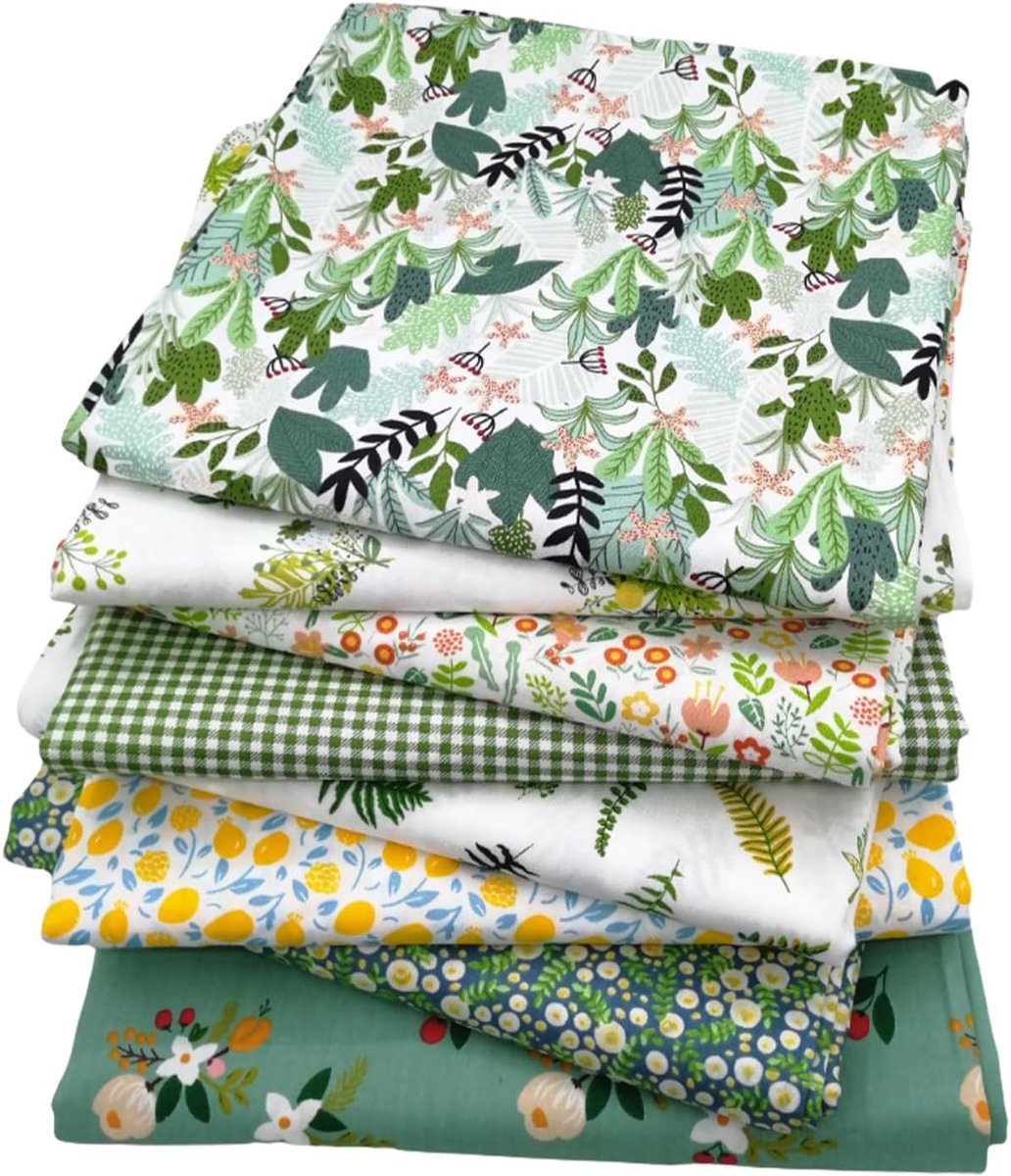 Stof, 8 stuks bloemen 50 * 50 cm katoen bedrukte stoffenset katoenen kleine schrotstof voor DIY, kunsthandwerk