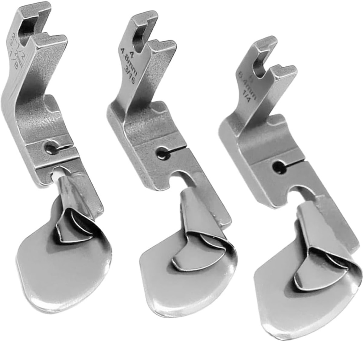 3 PCs het Krimpen Benen voor Industriële Naaimachine 3 Verschillende Gebogen Beren (0.3cm, 0.6cm, 0.5cm) voor Professionele en DIY Naaiprojecten