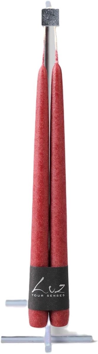 Tafelkaarsen rood D 2,2 cm H 30 - 3 stuks - sfeervol - perfect voor elke gelegenheid - SnelShoppen