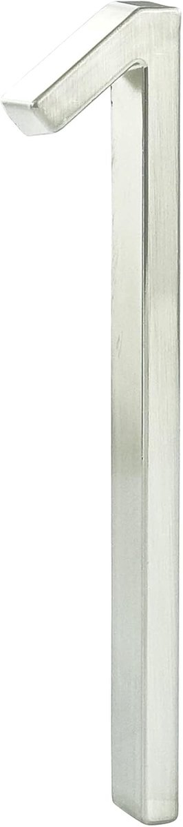 Drijvend huisnummerbord 5 inch (12 cm) moderne deurnummers bewegwijzering plaque straat huisadresnummers (zilver, 1)