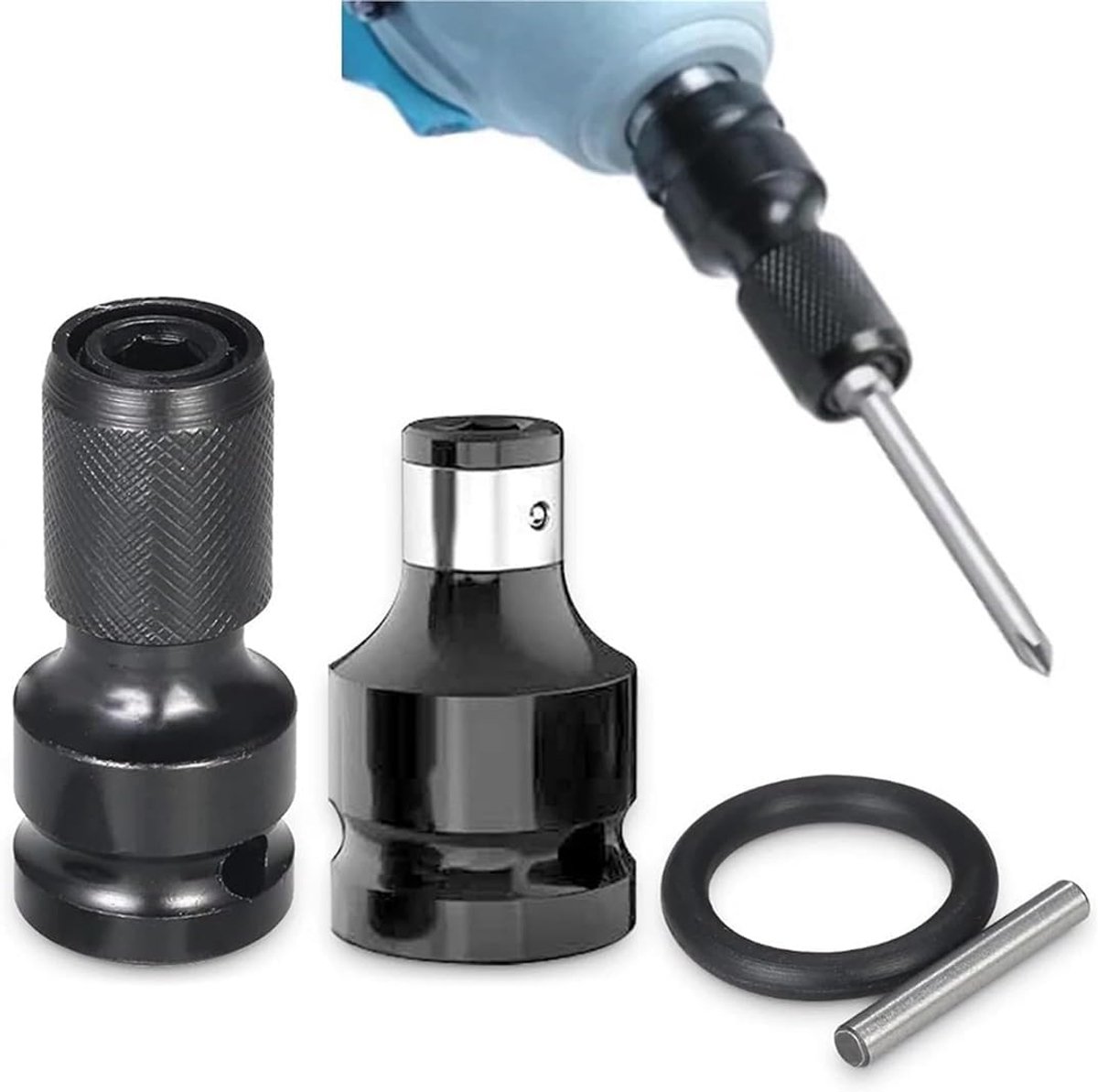 2 stuks adapters voor dopsleutels, adapter voor slagschroevendraaier, Impact Wrench bitadapter, adapter voor elektrische sleutels en ratels