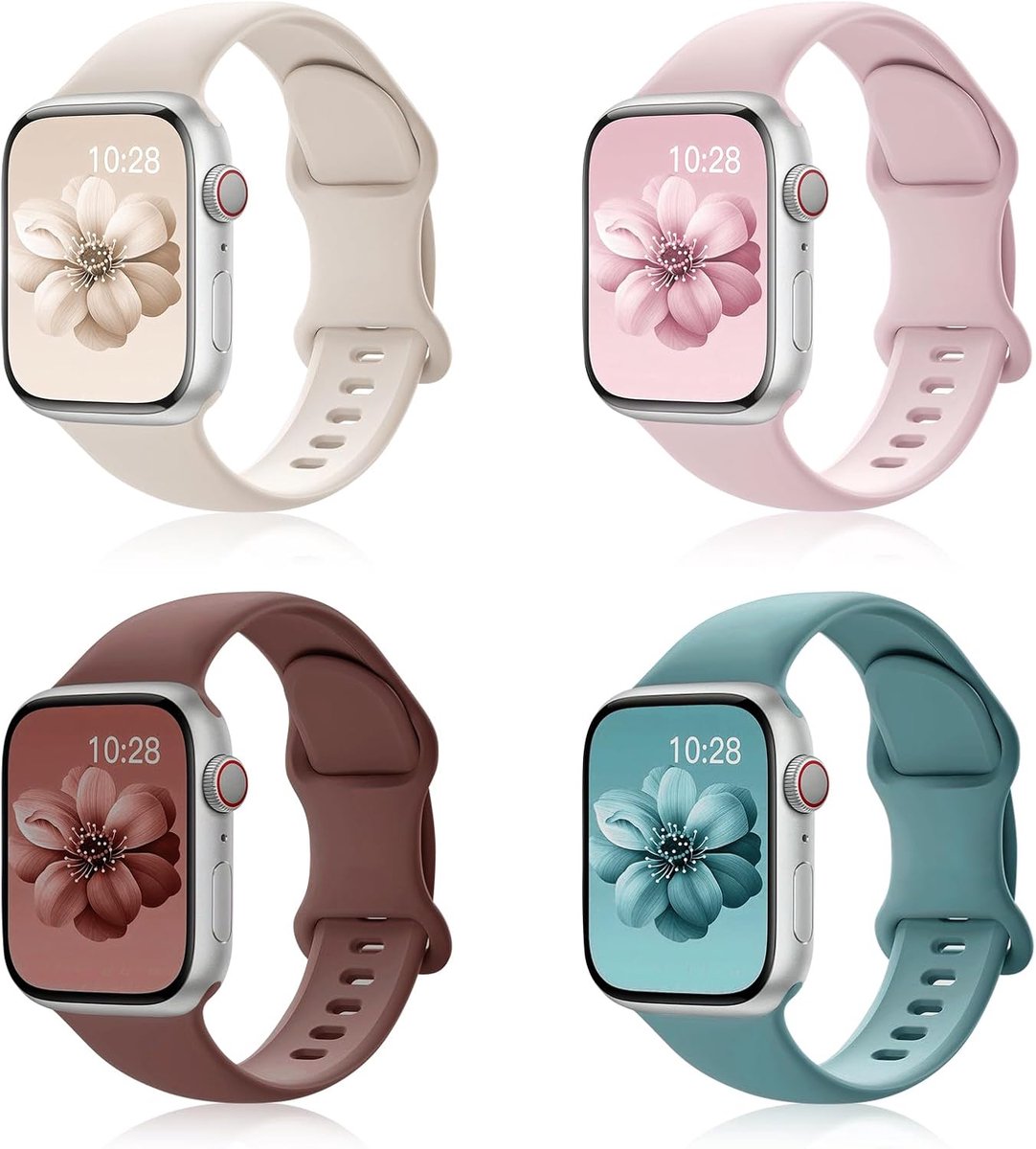 Silicone Horlogebanden 38 mm 40 mm 41 mm - Zacht en Aanpasbaar - Scrunchie Stijl - Comfortabel voor Dagelijks Gebruik - ShopVlot