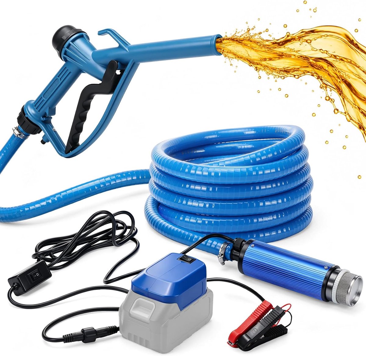 Dieselpomp 12 V - zelfaanzuigend - 30 l/min - voor vrachtwagens en tractors - ShopVlot