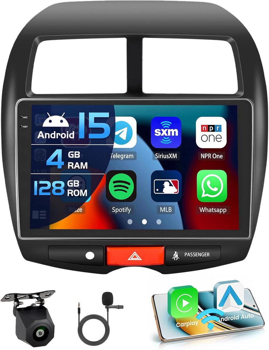 Autonavigatiesysteem 10 inch - Android 15 - 4GB+128GB - Ondersteunt draadloze CarPlay en Android Auto - ShopVlot