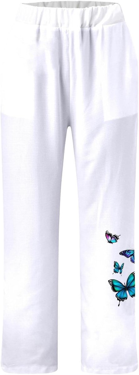 Dames zomerbroek - zwart - mousseline stof - casual en comfortabel - SnelShoppen
