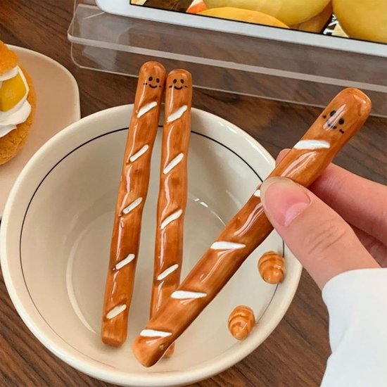 Keramische Roerder - Drankstokje - Dranken Mengen - Ergonomisch Ontwerp - 13 cm Lengte - Wit — afbeelding 2