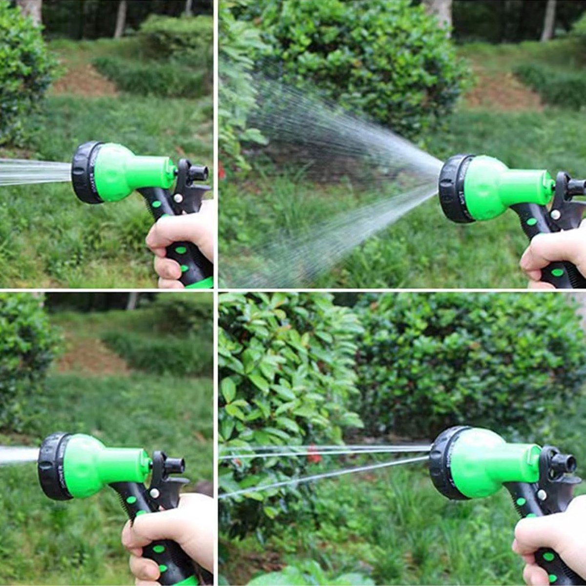 Spiraal Tuinslang - Oprolbare Slang - Gazon Besproeien - 7 Sproei Modi - 15 meter - Groen – foto 4