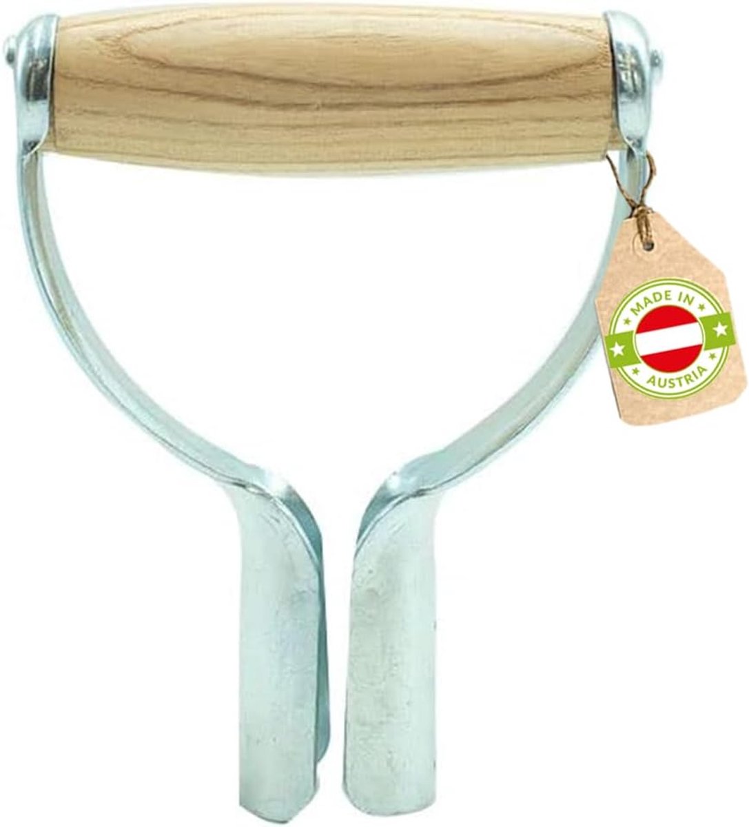 D-handvat vervangonderdeel voor schoppen - 3-4 cm diameter - hout en ijzer - eenvoudig te bevestigen - SnelShoppen
