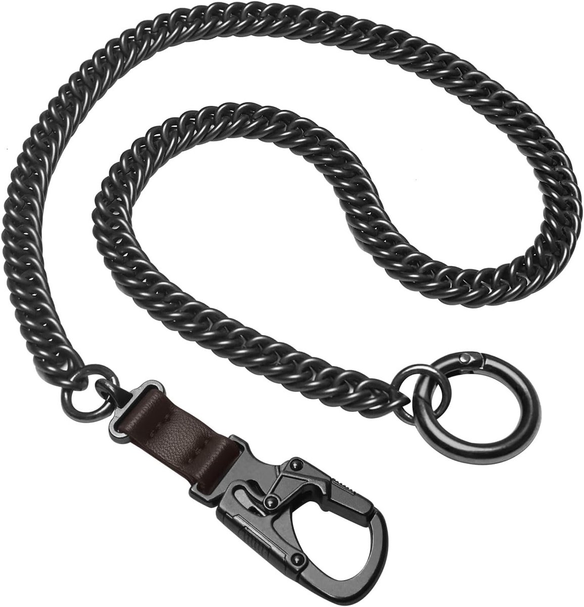 Portemonnee ketting 25 inch - lichtgewicht roestvrij staal - dubbele sluiting karabijnhaak - voor dagelijks gebruik - SnelShoppen