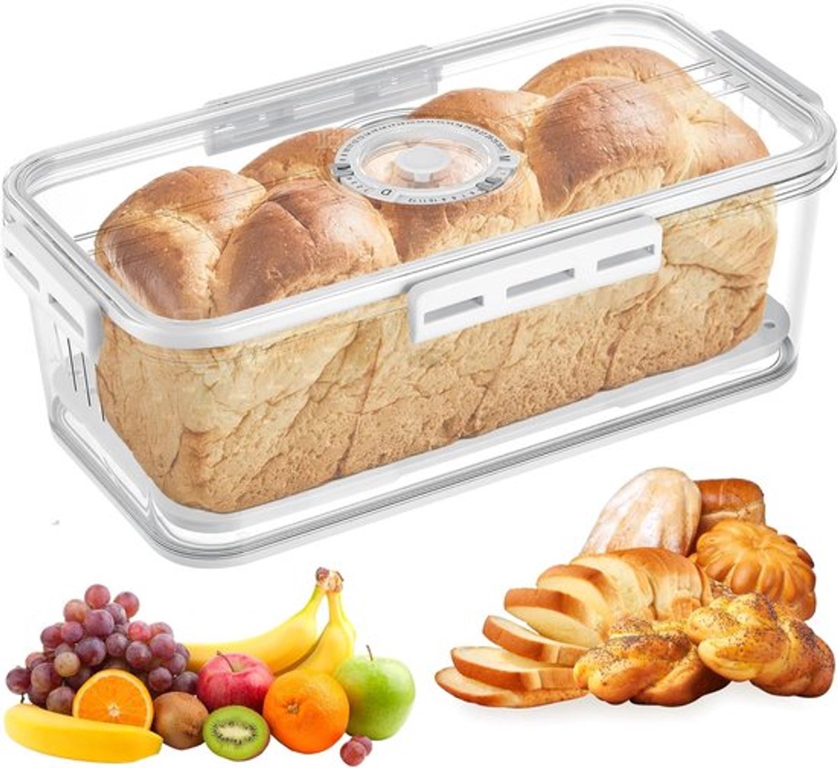 Koelkast Organizer - Meal Prep Bakjes - Met Deksel en datumtracking - Diepvriesbakjes - Bewaardozen voedsel - Opbergdoos - Luchtdicht - Transparant - 3,3 l