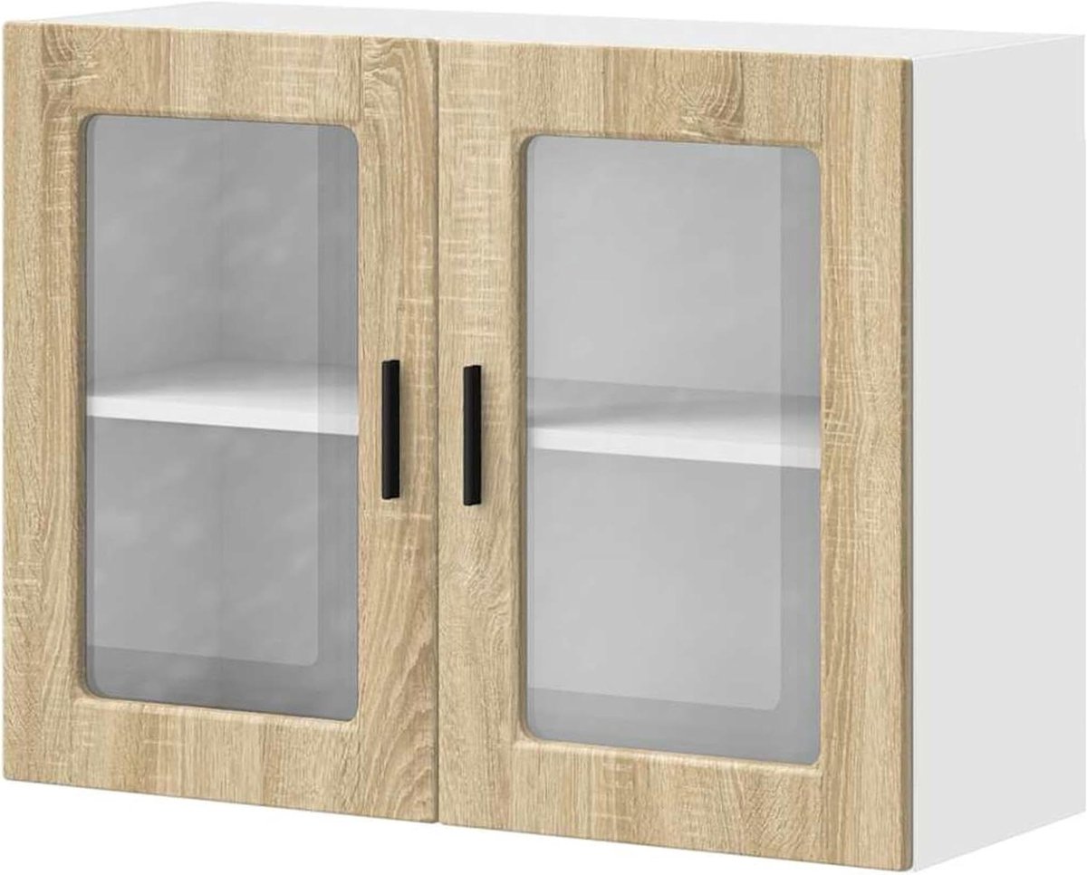 Keukenkast met Glazen Deur - Wandkast Keuken - Keuken Organiseren - Sonoma Oak Design