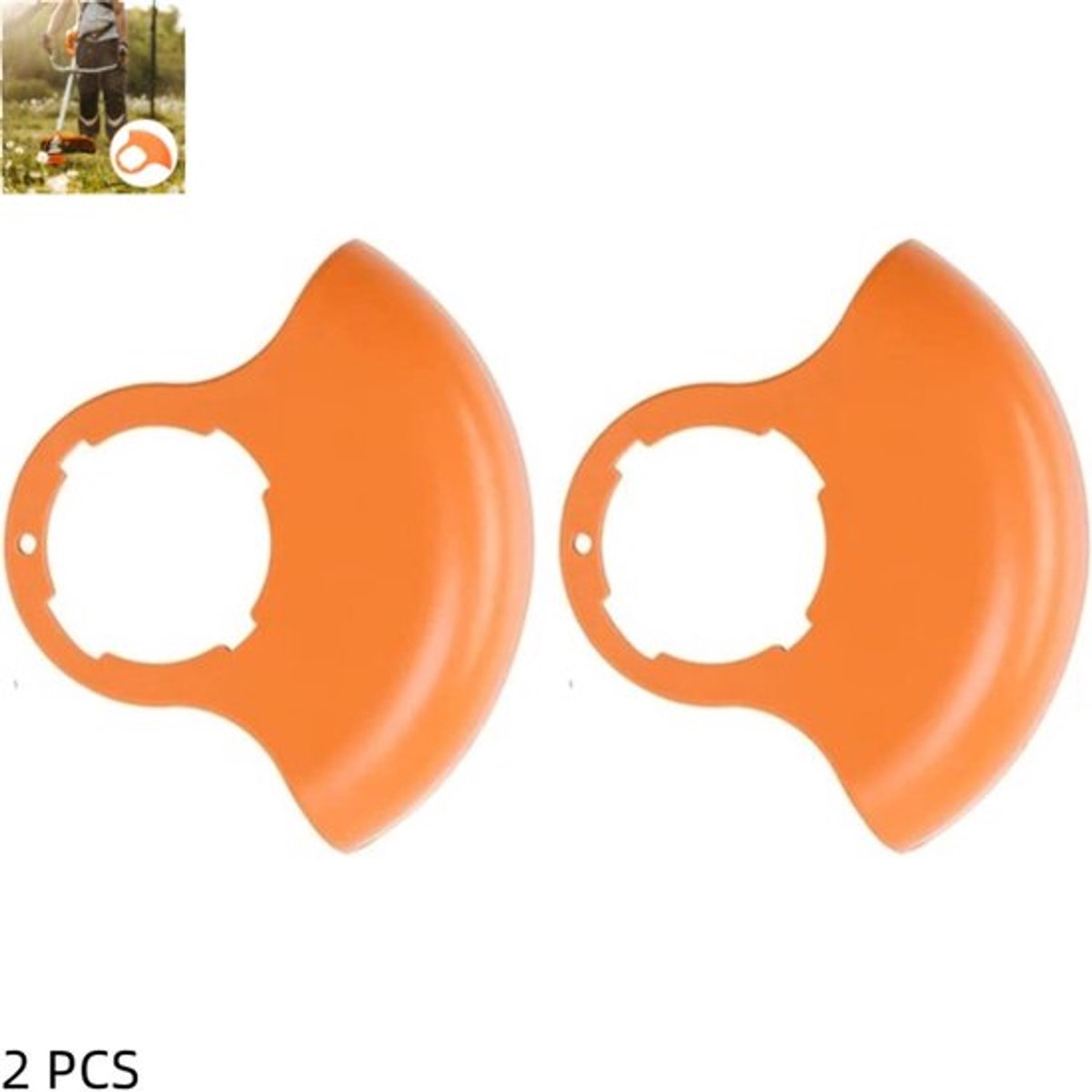 2 stuks - Universeel grasbeschermschild - Grasbeschermschild voor grasmaaiers - Universele accessoires voor snoerloze en zitmaaiers - Oranje - 15×13.3×2.5cm