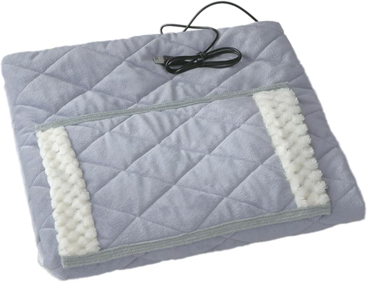 Verwarmde Auto Deken - USB Dekentje - Comfort en Warmte - Slimme Temperatuurregeling - 60 x 80 cm - Grijs