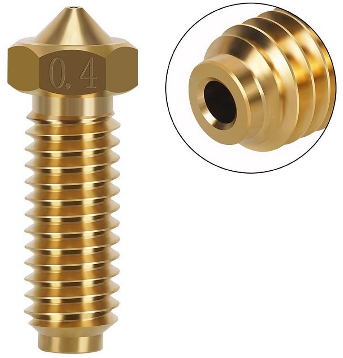 Nozzles voor 3D-printer - 0.2, 0.4, 0.6, 0.8mm - Messing - Geschikt voor Anycubic Kobra S1 - ShopVlot