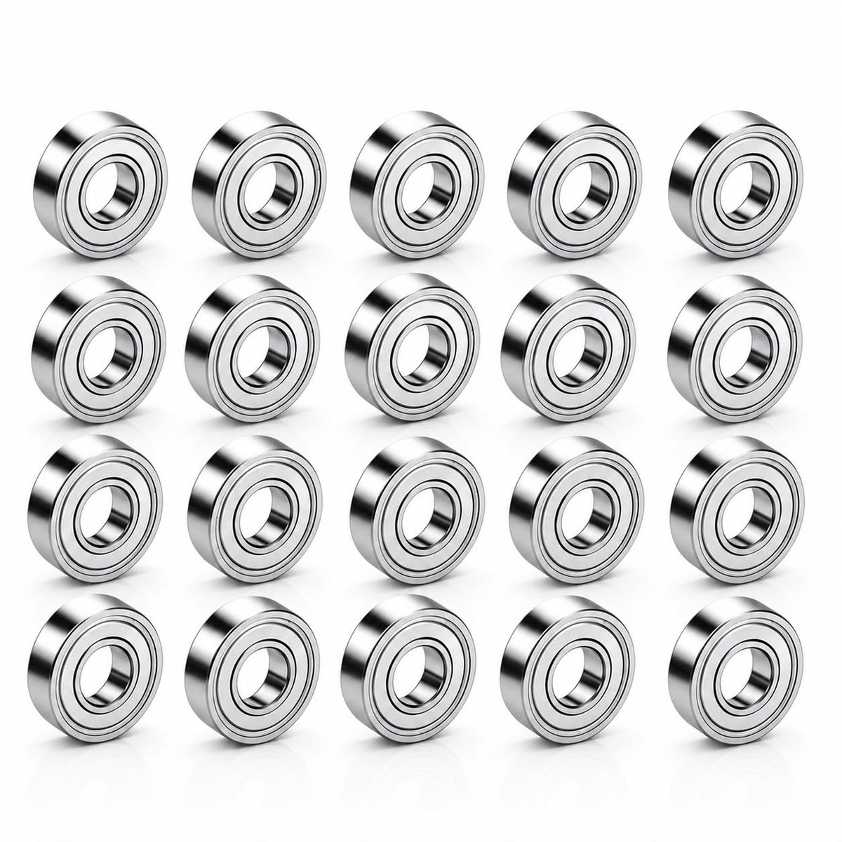 Kogellagers 20pcs 2mm x 5mm x 2.5mm - Vooraf gesmeerd - Chroomstaal met dubbele metalen afdichting - ShopVlot
