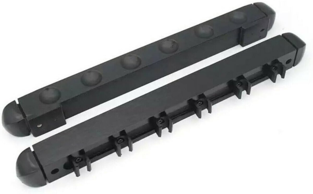Cue rack voor 6 stokken - Basic - Hout en plastic - Decoratief en praktisch - ShopVlot