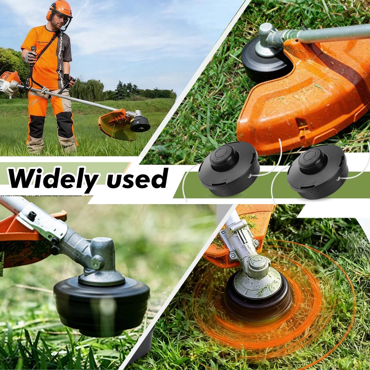Dubbeldraadkop voor bosmaaier - universeel - hoog rendement - voor efficiënte grasverzorging - ShopVlot