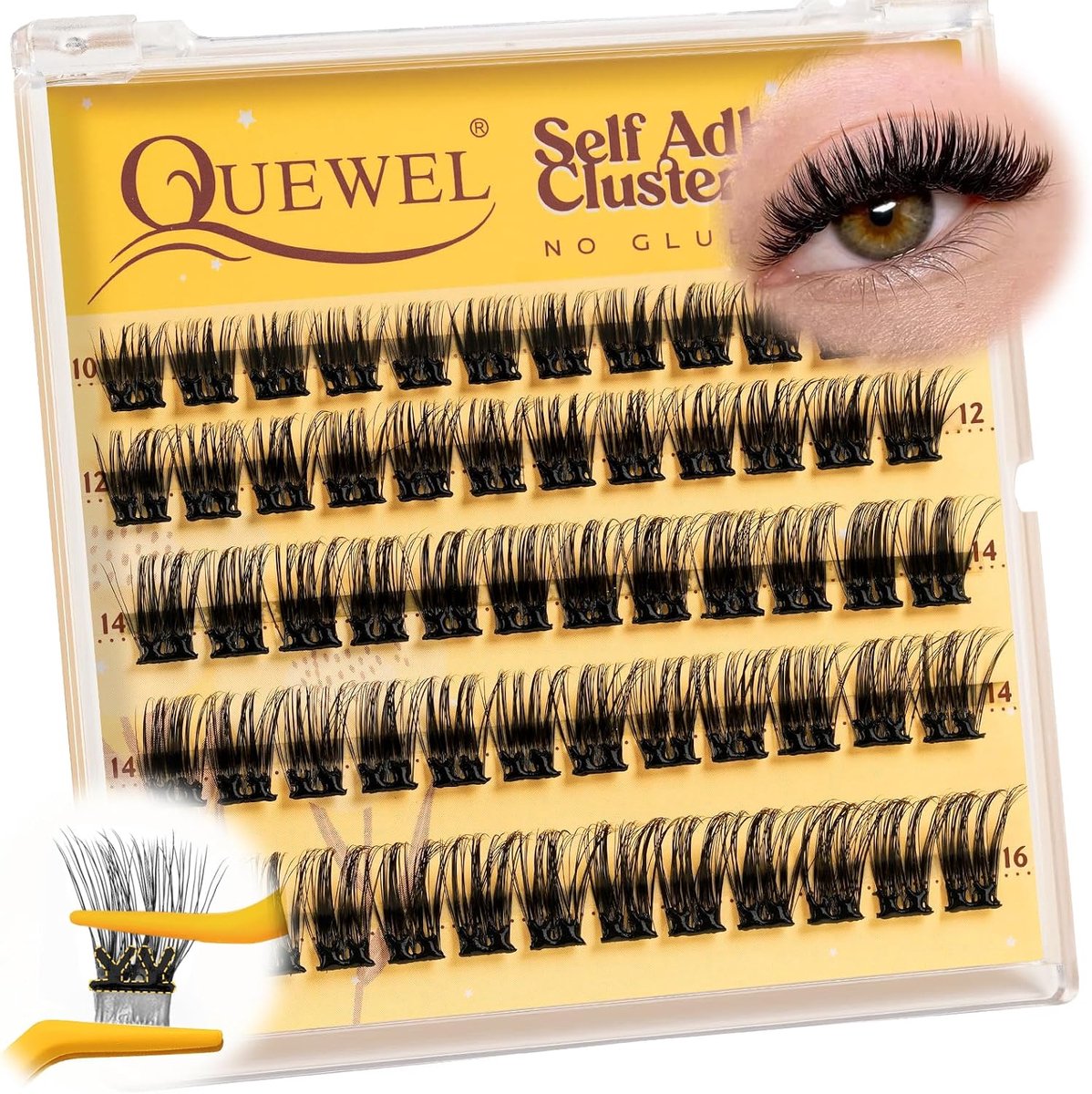 Zelfklevende wimpers - natuurlijke look - 60 herbruikbare wimpers - eenvoudig voor beginners - ShopVlot