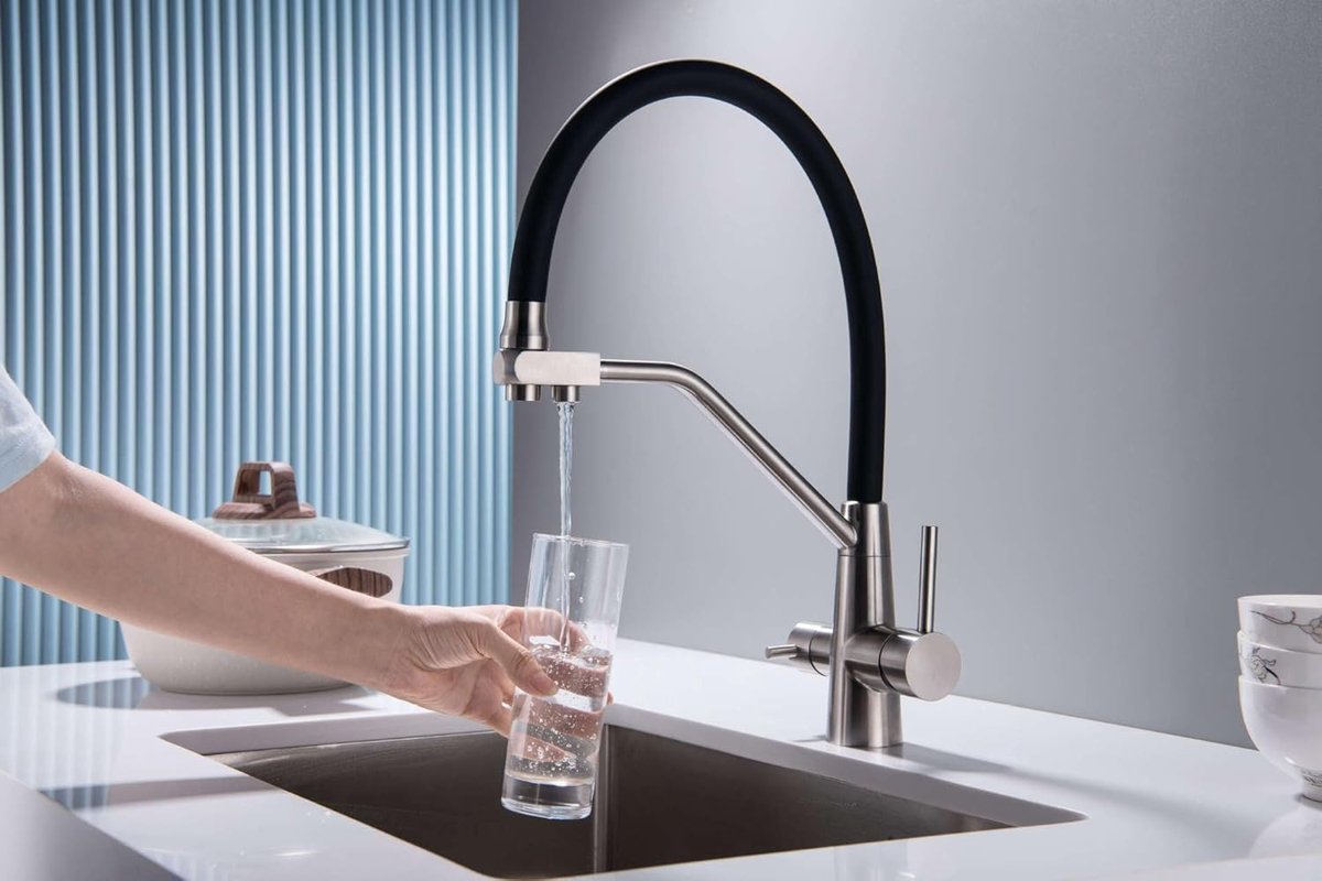 Keukenkraan 3-Weg - Flexibele Mengkraan - 360° Draaiend - Met Uittrekbare Handdouche - ShopVlot