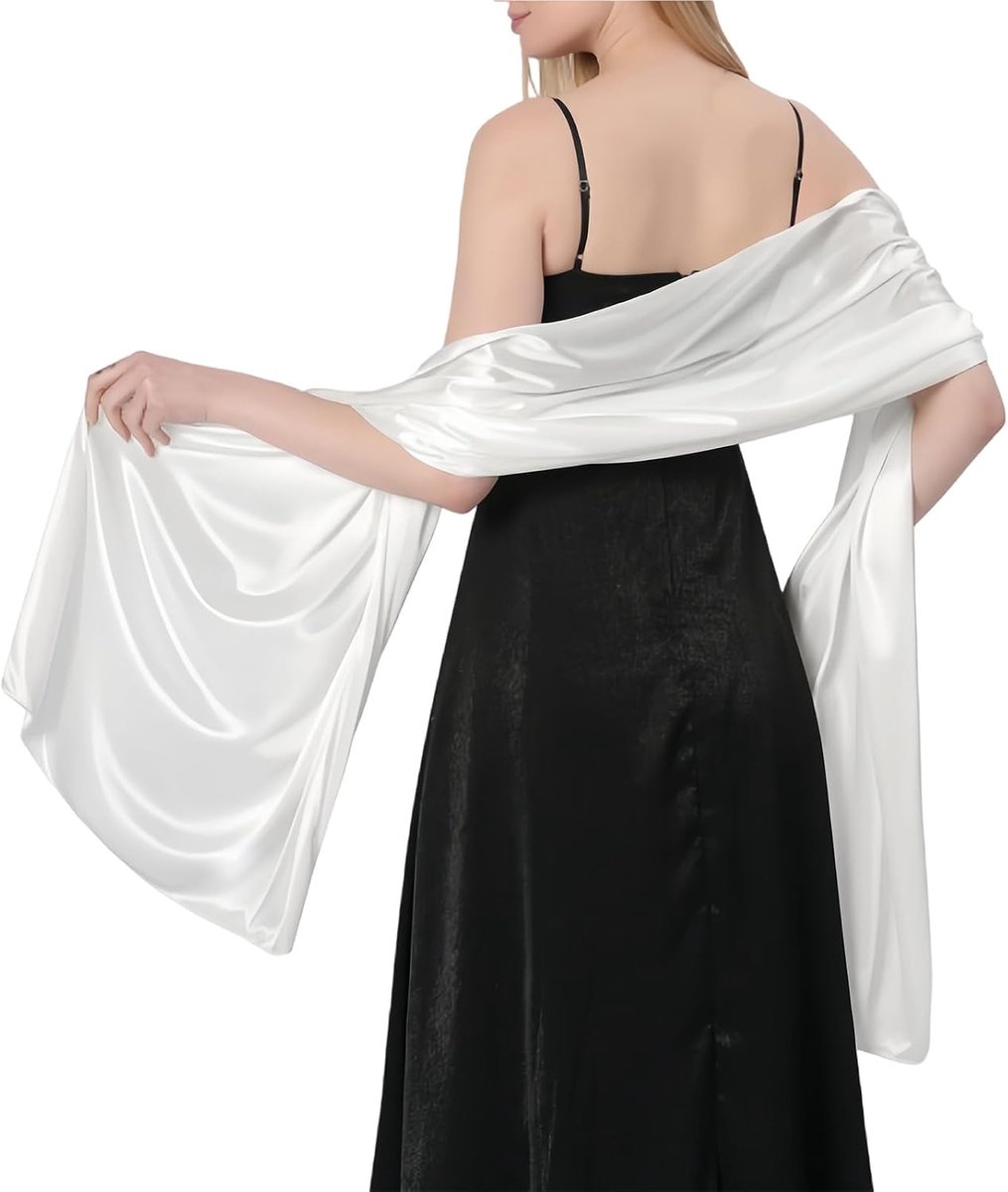 Stola dames elegante chiffon sjaal - lichte shawl - 180x65cm - perfect voor bruiloften - SnelShoppen