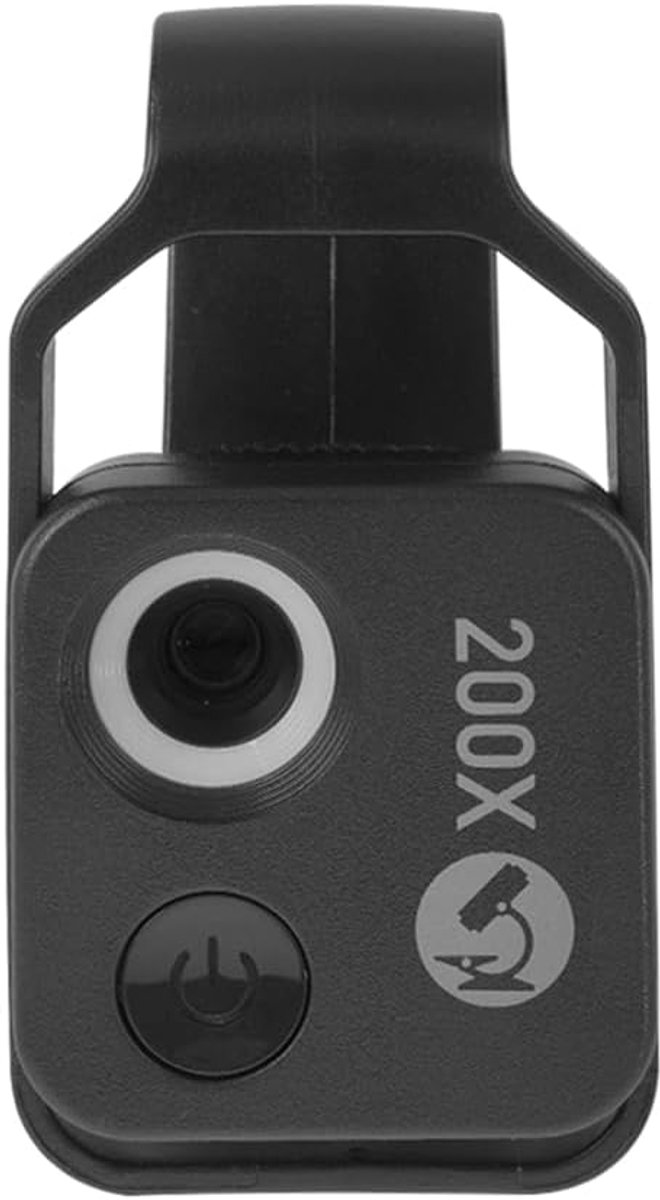 Microscooplens 200x - Draagbare digitale handmicroscoop - LED verlichting - Voor huid- en haardiagnose - SnelShoppen