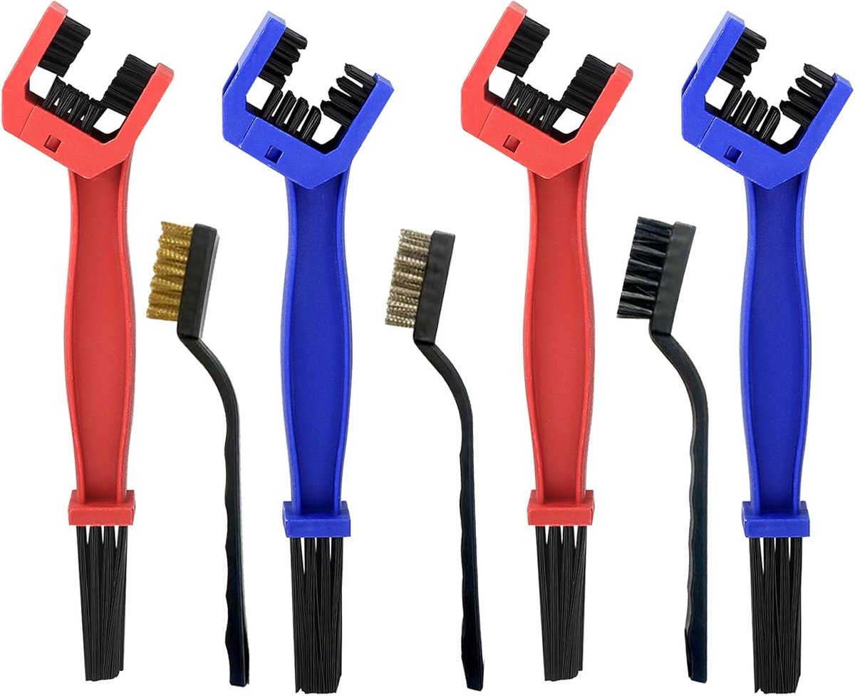 Chain cleaner borstel set 7-delig - duurzame nylon en kunststof - voor fiets, auto en motor - efficiënt onderhoud - SnelShoppen