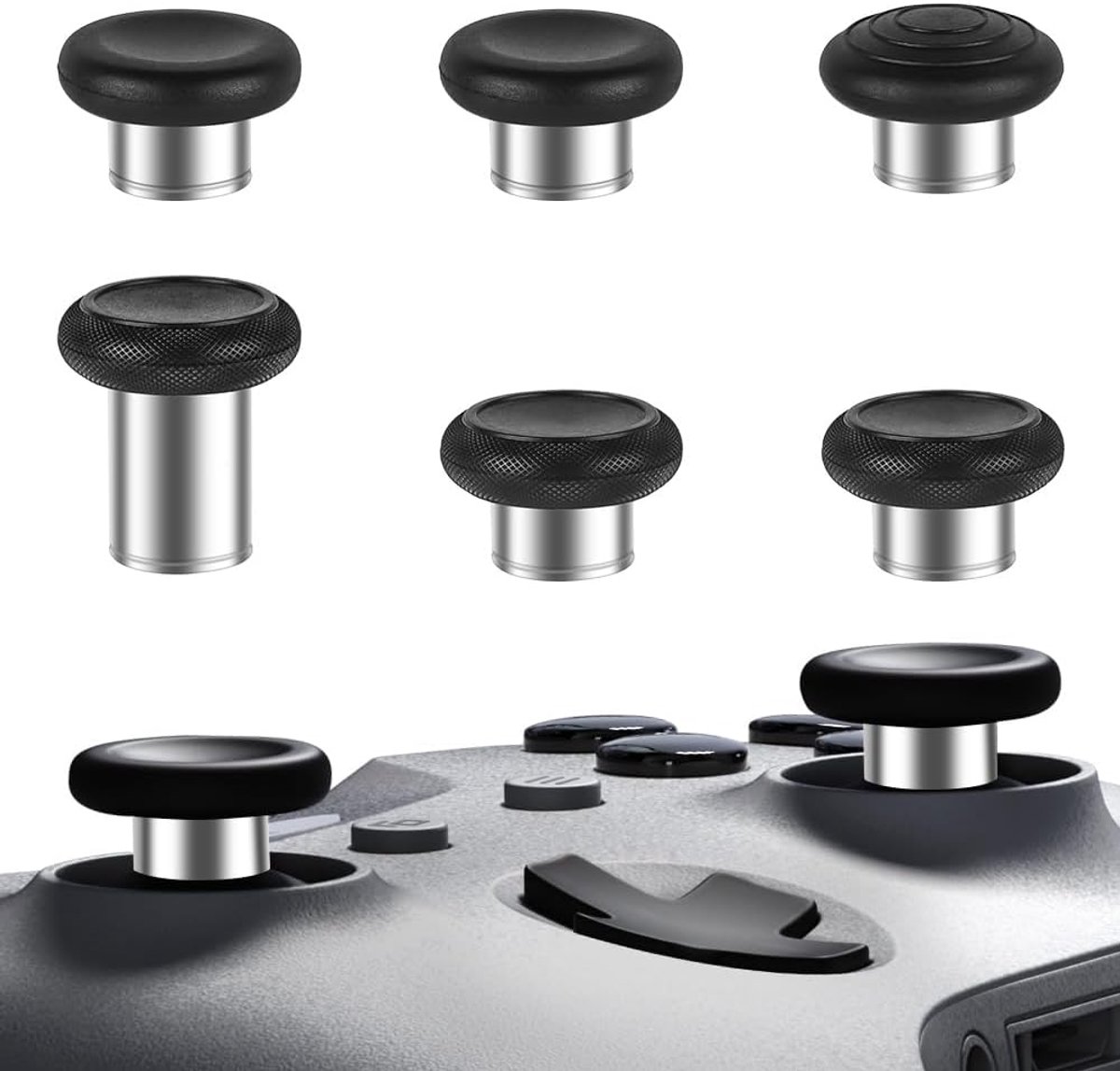 Analog sticks - metalen thumbsticks - zilver - verbeterde grip en precisie - SnelShoppen