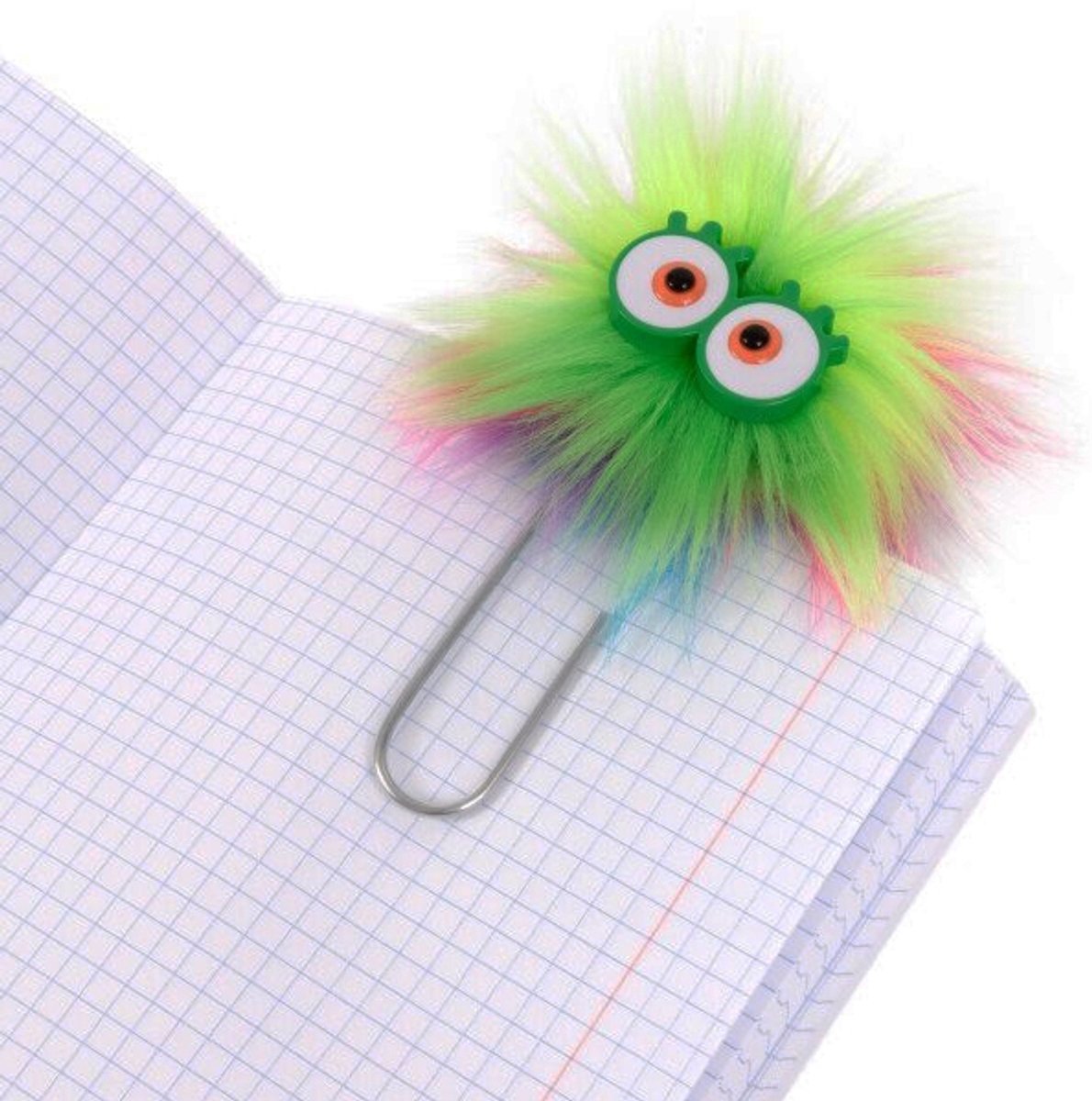 XL Kantoor Paperclip met Pompon - 11cm - Boekenlegger