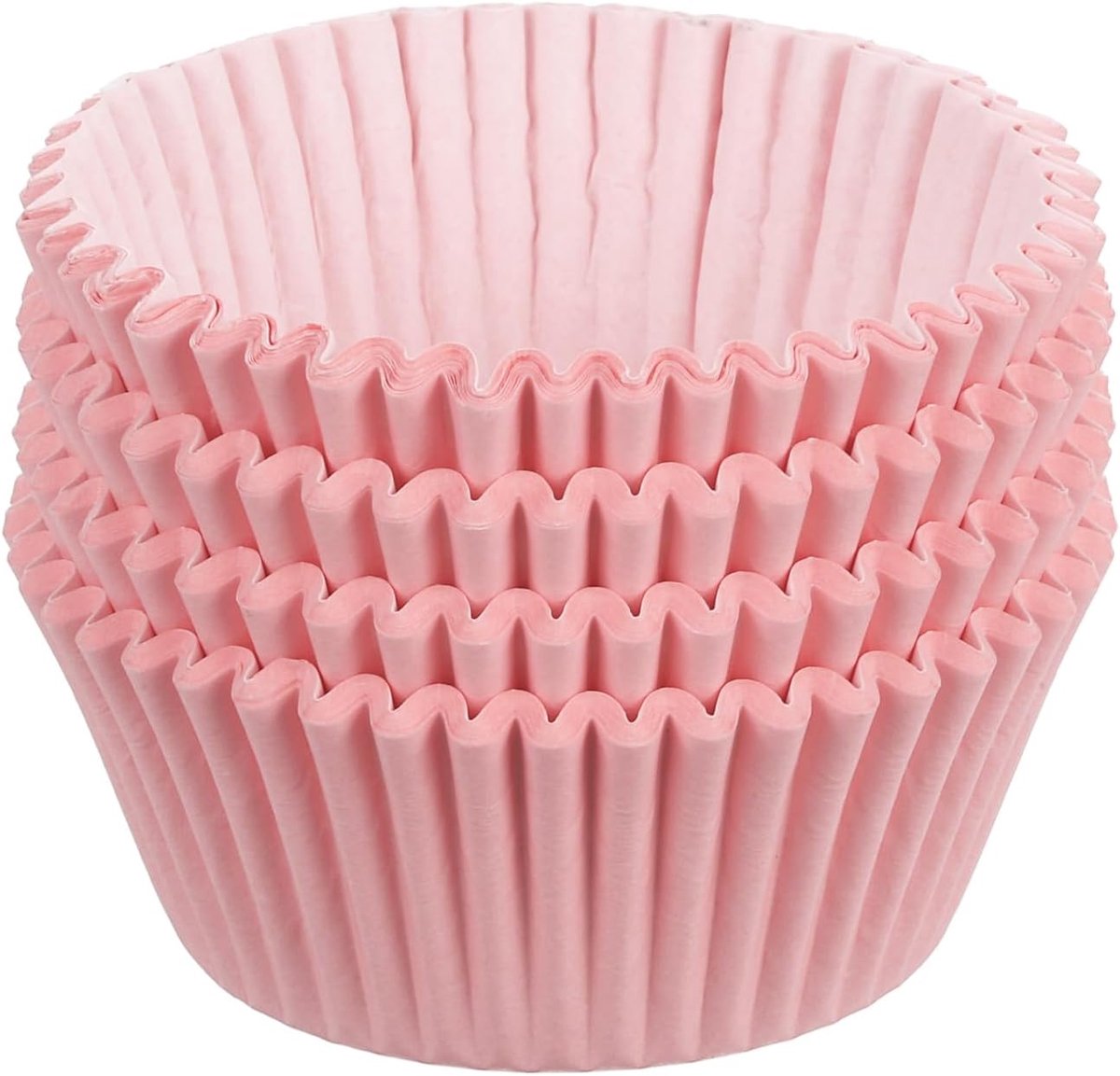 100 stuks cupcake-inzetstukken, anti-aanbakpapieren bakvormen, standaard voor cupcakes voor het bakken van muffins, roze