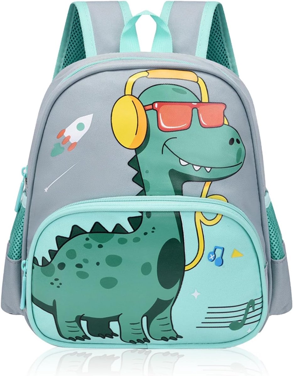 Rugzak Kinderrugzak voor Jongens, Dinosaurus, Waterdicht, Kleuterschool, Schooltas, voor 2-6 jaar, Beige, 1