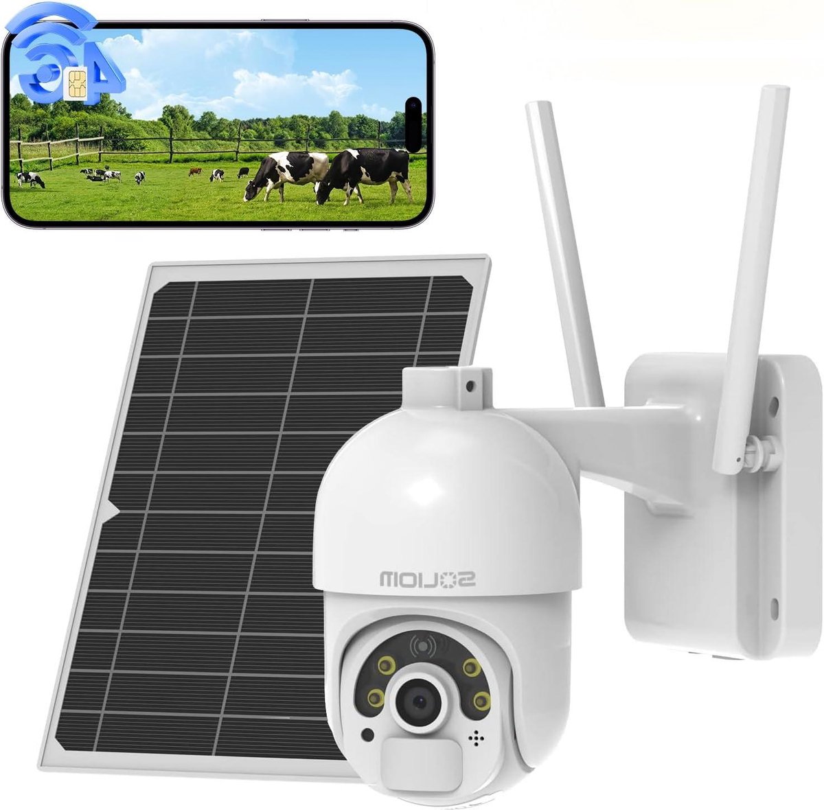 Buitenbeveiligingscamera - Bewakingscamera Draadloos - Woningbeveiliging - 360 Graden Draaibaar - 1080p Resolutie - Wit