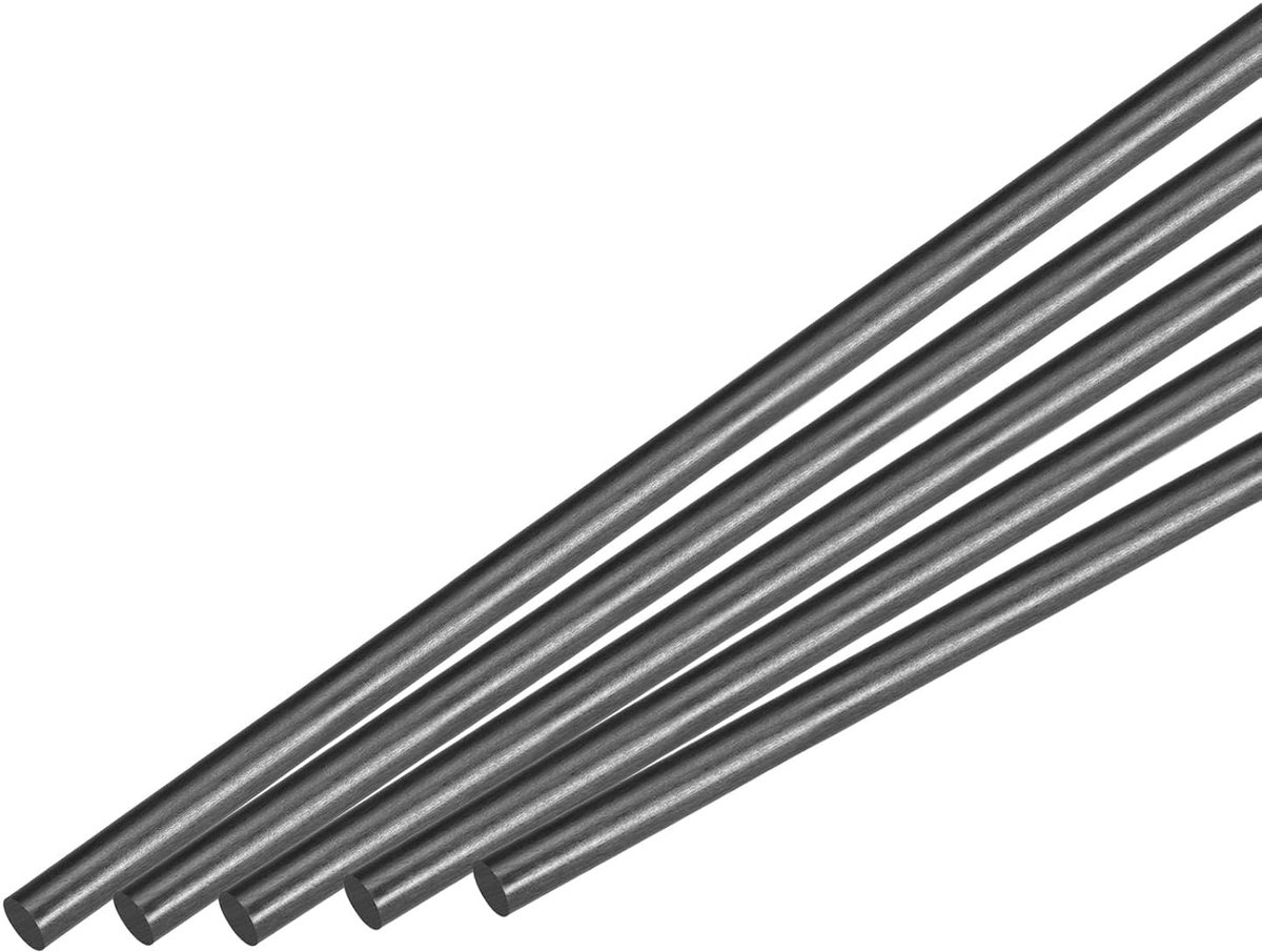 5 stuks koolstofvezel stang 7 mm x 300 mm voor doe-het-zelf gereedschap voor RC vliegtuigvleugels en quadcopter-armen