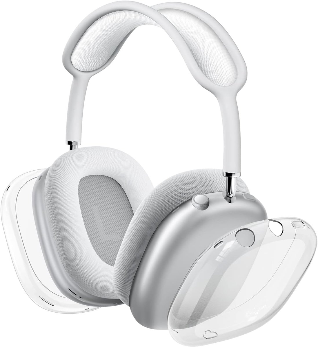 Beschermhoes voor AirPods Max, heldere zachte TPU-hoes anti-kras, transparant accessoire beschermhoes voor Airpods Max hoofdtelefoon (helder)