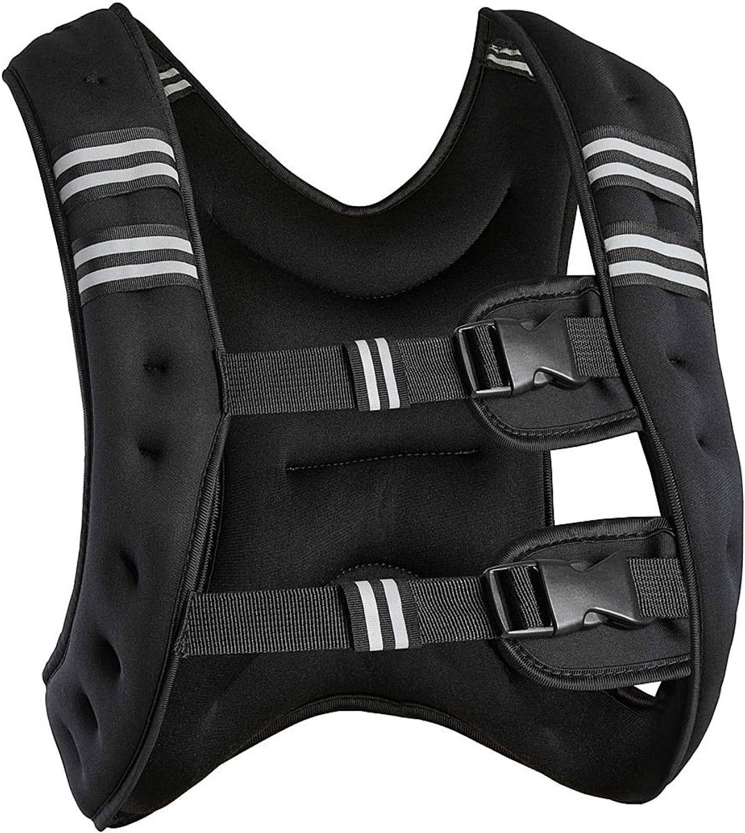 Gewichtsvest 10 kg verzwaarde vest voor dames en heren voor hardlopen, training, joggen, wandelen, sportschool en krachttraining, trainingsvest, vesten (10 kg)