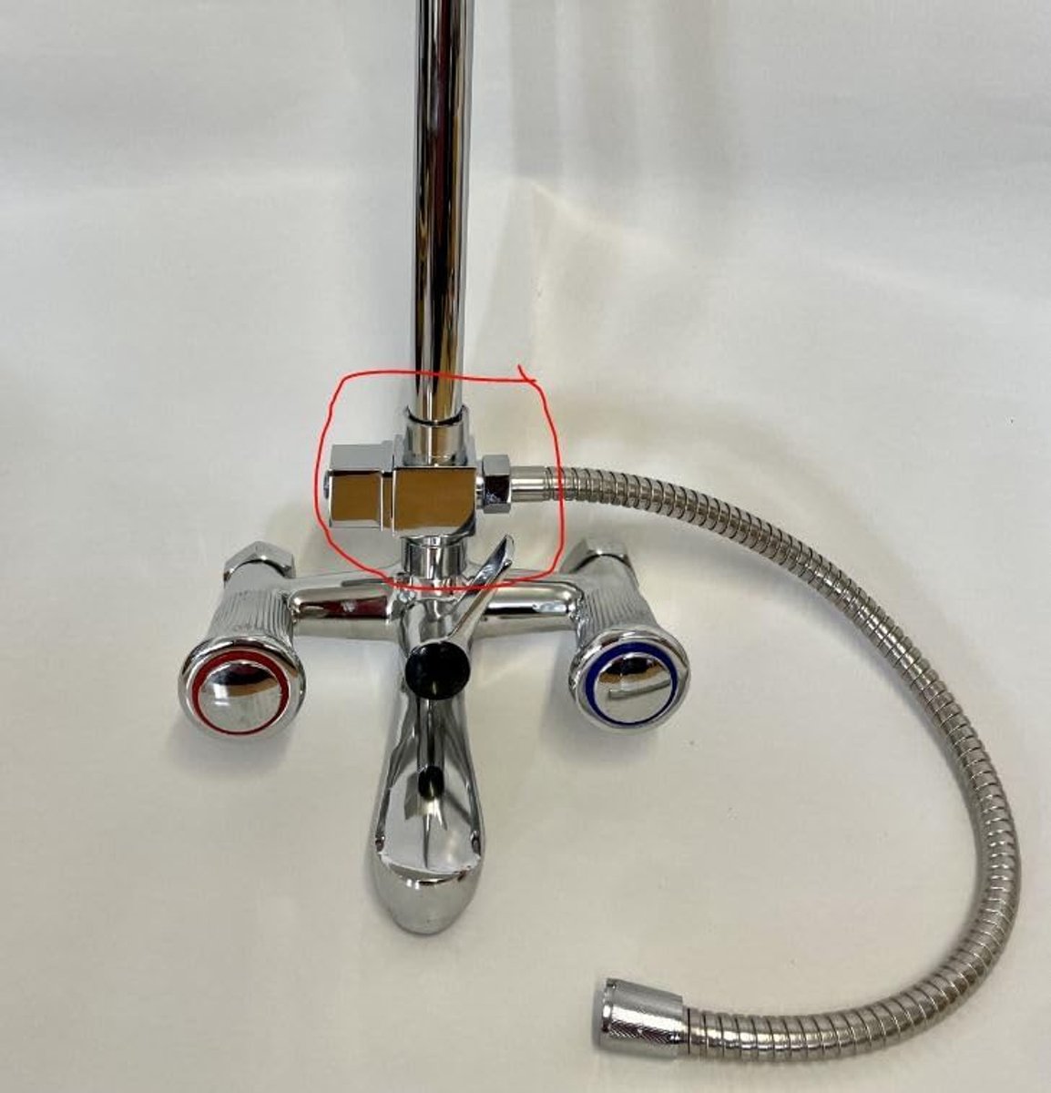 3-weg ventiel 3/4 IG naar 3/4 AG - messing - chroomafwerking - ideaal voor douches - ShopVlot